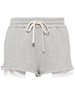 layered-detail cotton shorts