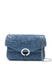 Yza woven-raffia shoulder bag