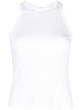 logo-embroidered ribbed tank top