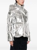 metallic puffer jacket