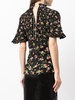 floral-print jewelled blouse