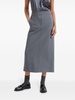 elasticated-waistband midi skirt