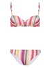 striped balconette bikini