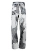 abstract-print straight-leg trousers