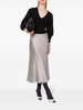 fluted satin skirt