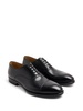 tonal-stitching leather oxford shoes