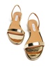 metallic leather sandals