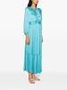 keyhole satin maxi dress