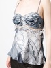 denim-print camisole