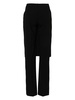 low-waist wide-leg skirt trousers