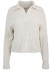 Kate cable-knit polo jumper