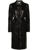 Black Babil Leather Trench Coat