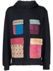 patchwork cotton hoodie