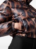 leopard-print quilted down jacket