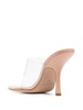 transparent 120mm heeled mules