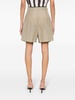 crepe pleated shorts