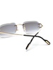 rimless rectangle-frame sunglasses