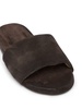 suede flat slides