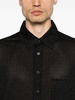 lamé-effect knitted shirt