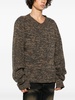 intarsia-knit wool jumper