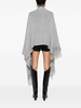 lace-trim knitted cape