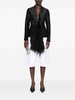 feather-sash blazer