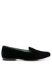 slip-on velvet loafers