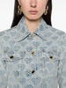 heart monogram-jacquard denim jacket