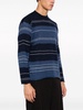 striped patterned intarsia-knit jumper