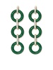 14kt yellow gold malachite and diamond drop earrings