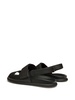 logo-debossed leather sandals