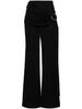 wraparound-design palazzo pants