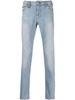 logo-plaque slim-leg jeans