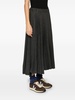 pleated midi skirt