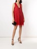 fringed shift silk dress