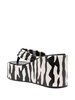 zebra-print 100mm wedge sandals