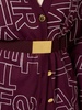 logo-intarsia belted cardigan