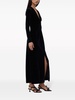 ruched velvet maxi dress