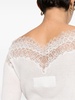 lace-panel knitted top