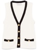 contrasting-trim vest