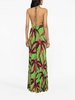 King Tide floral-print halterneck dress