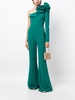 one-shoulder ruffled jumpsuit