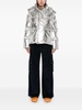 metallic puffer jacket