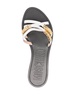 logo-plaque leather sandals