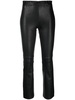 cropped leather trousers