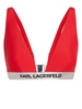 logo-underband triangle bikini top