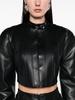 shoulder-pads cropped biker jakcet