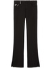 Marmo-print straight-leg trousers