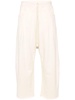 pleated cropped track pants