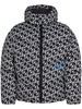 monogram-pattern padded jacket